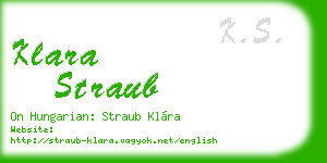 klara straub business card